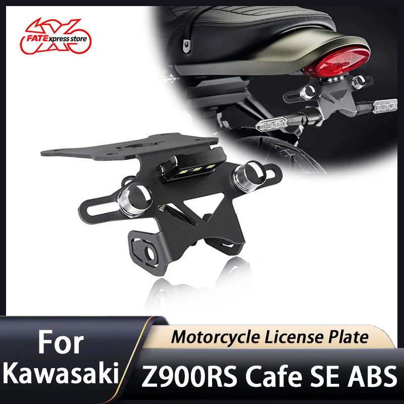 

For Kawasaki Z900RS Cafe SE ABS 2018-2026 License Plate Holder Motorcycle Rear Tail Tidy Fender Eliminator Kit