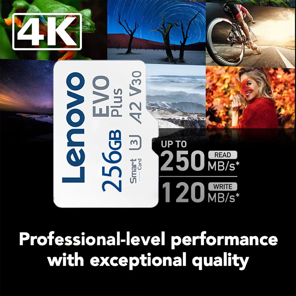 Lenovo EVO plus High-Speed SD Cards - 512GB Micro TF SD Memory Card for Camera Gaming PC 128GB 64GB 32GB Options Available - view 4