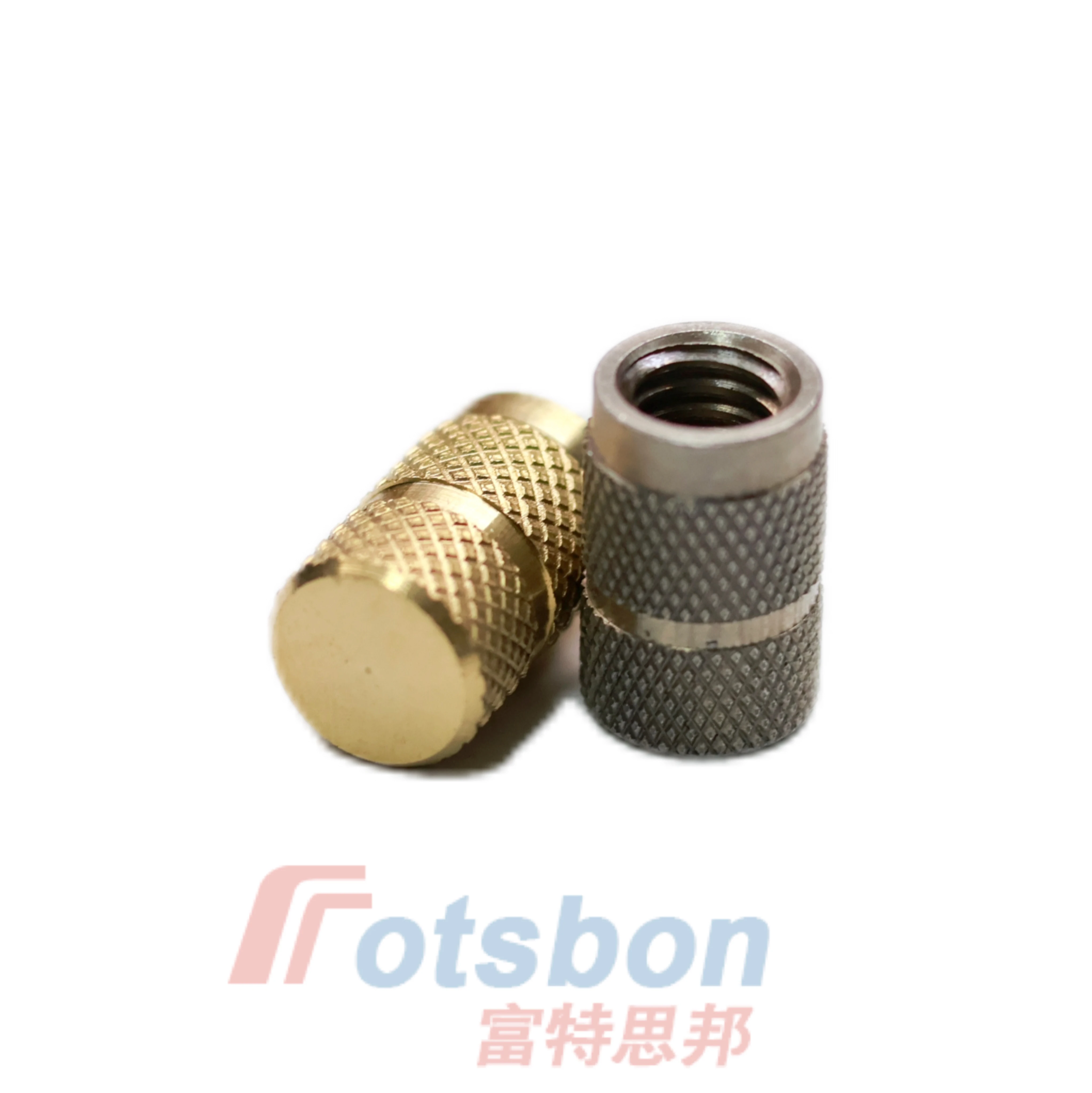 IBB/IBC/IBA-M2.5/M3/M3.5/M4Brass/SUS/Aluminum Copper Hot Melt Injection Molding Knurl Insert Nut Embedded Blind Hole Nuts