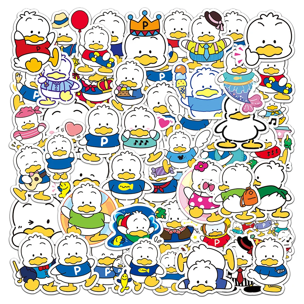 10/30/50Pcs Sanrio Pekkle Cartoon Stickers Cute Duck Sticker Graffiti DIY Fridge Scrapbooking Diary Waterproof Decal for Kid Toy