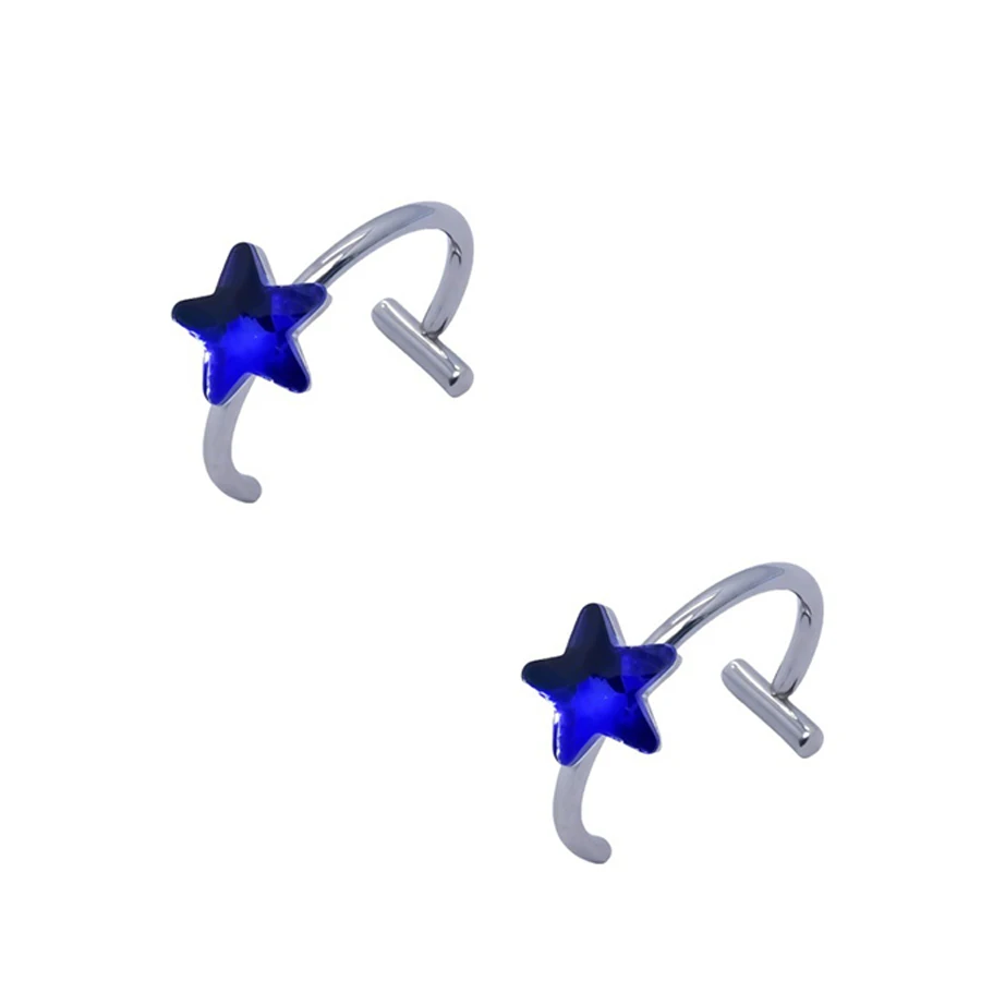2PCS Trendy 10mm Edelstahl Punk Clip auf Gefälschte Piercing Nase Wrap Lippen Ringe Unisex Nase Ring Frauen männer Tusk Körper Schmuck