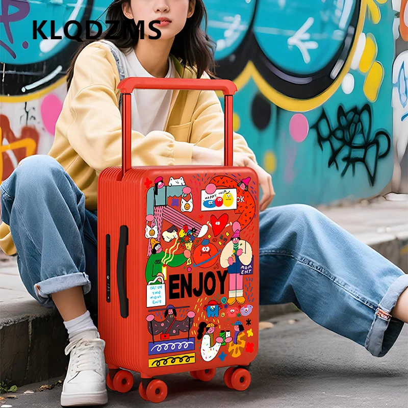 KLQDZMS Koffer auf Rädern, 20-Zoll-Boarding-Koffer, 24 Zoll ABS + PC-Trolley, 26 Zoll große Kapazität, Reisetasche auf Rädern, Kabinengepäck