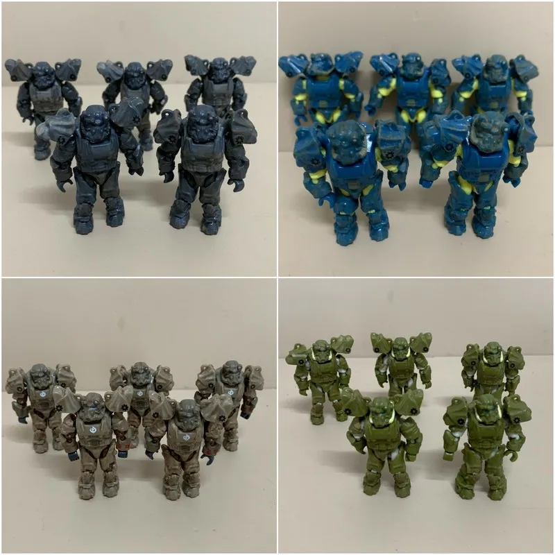 Neue Mega Construx Fallout Serie T-60 Power Armor Militär Grün Blau Umber Braun Bewegliche Figuren Bauspielzeug