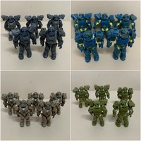 New Mega Construx Fallout Series T-60 Power Armor Military Green Blue Umber Brown Moveable Figures Building Toys