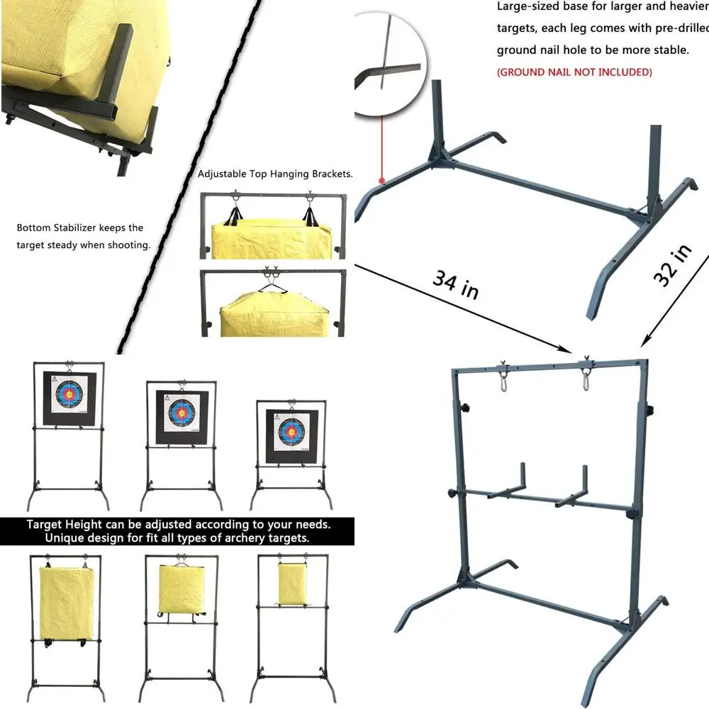 

Archery Target Stand for Bag Targets Block Cube Foam - Larger Range - Multi-Function - Flexible - Durable
