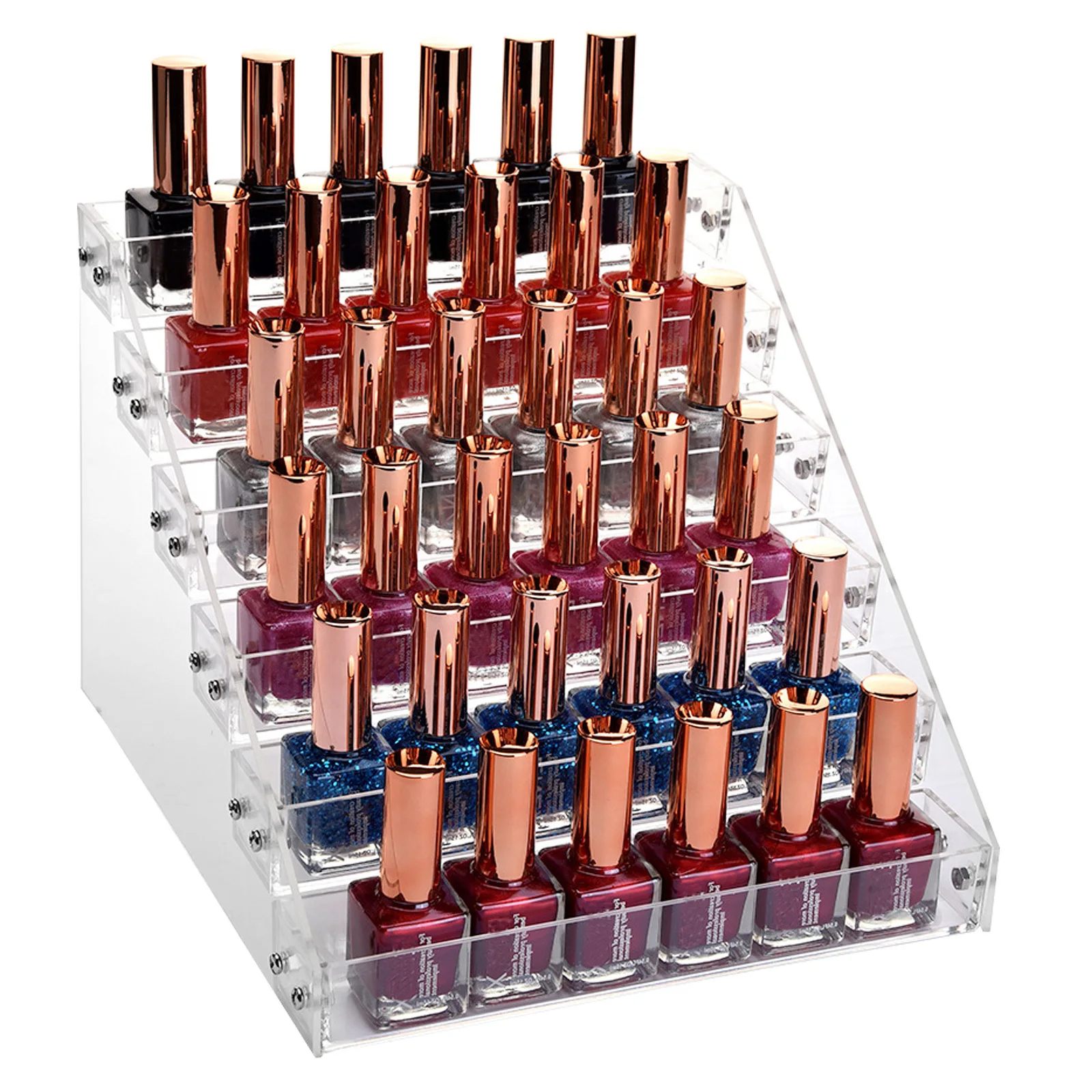 アクリルネイルポリッシュオーガナイザー多層ディスプレイ棚マニキュアサロンラックリップグロススタンド収納ホルダー卓上装飾