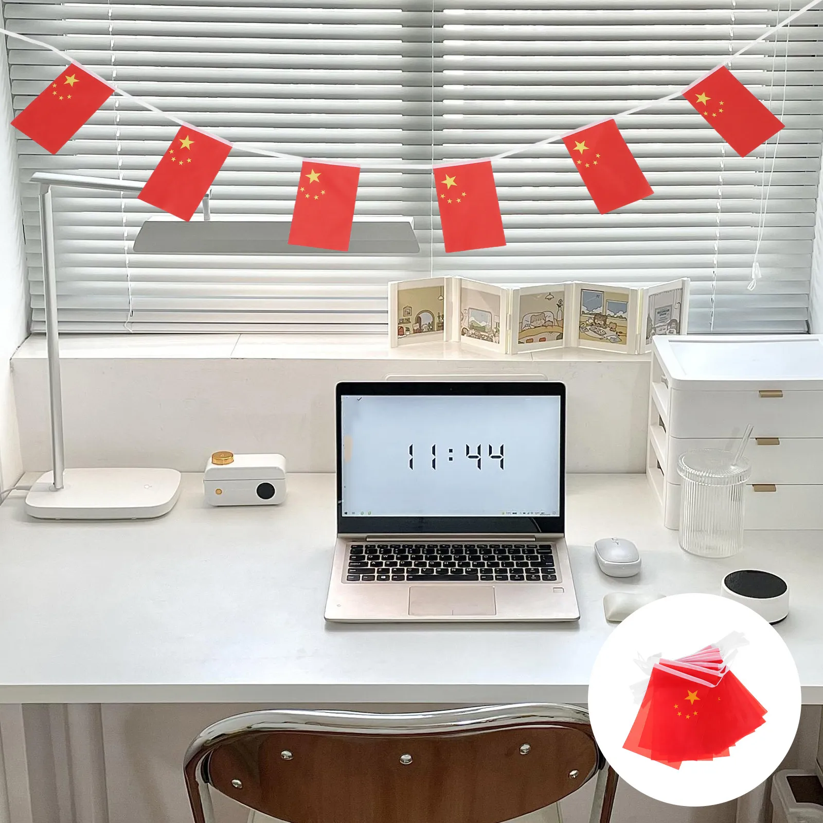 1Set Space Saving Storage For Party Decoration Event Decor China Flag String Mini Small Pennant Banner 14x21cm