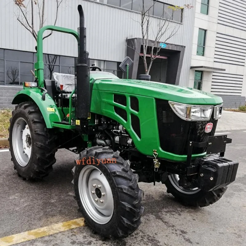 durable：Greenhouse Orchard Wheel Tractor With Anti-rolling Frame 4*4 70HP 4 WD Mini Tractor