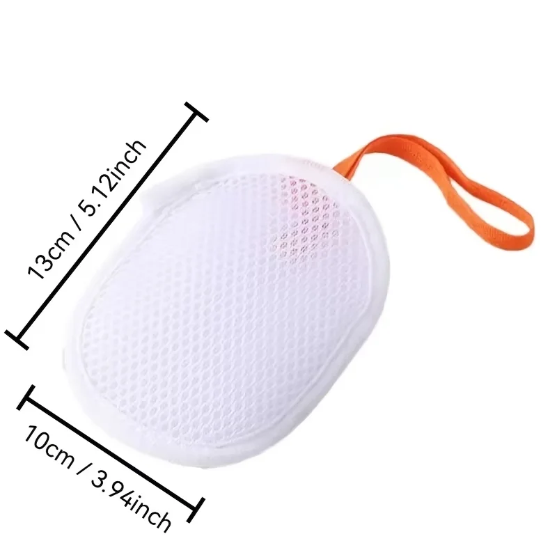 2 Pcs Soap Foaming Mesh Pouches & Household Soft Double-sided Foaming Sponges, Body Scrub Bath Puff Net Bags