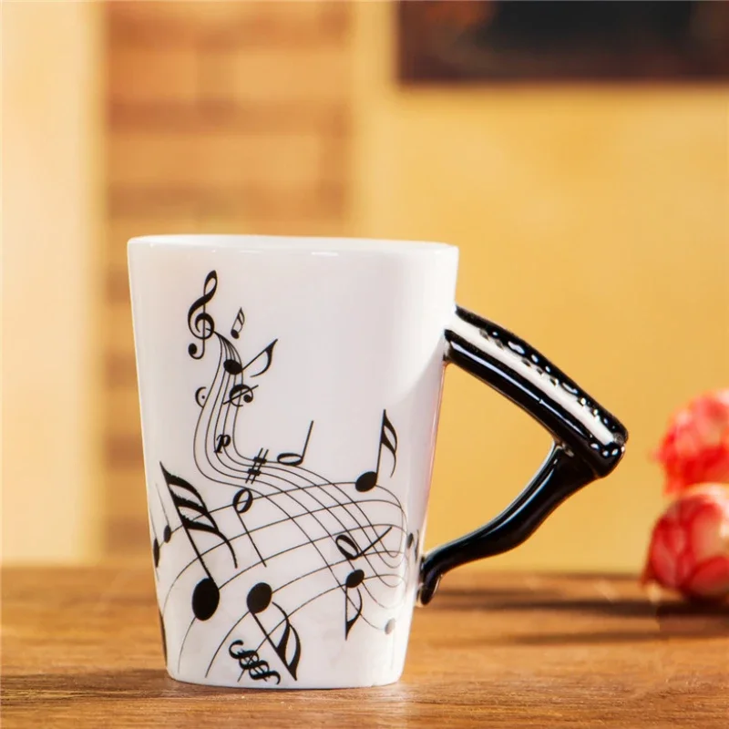 

Fashion Piano Creative Ceramic Mug Christmas Gift Coffee Tea Cups of Coffee Beer Cup Ceramic and Pottery Original Breakfast Cups