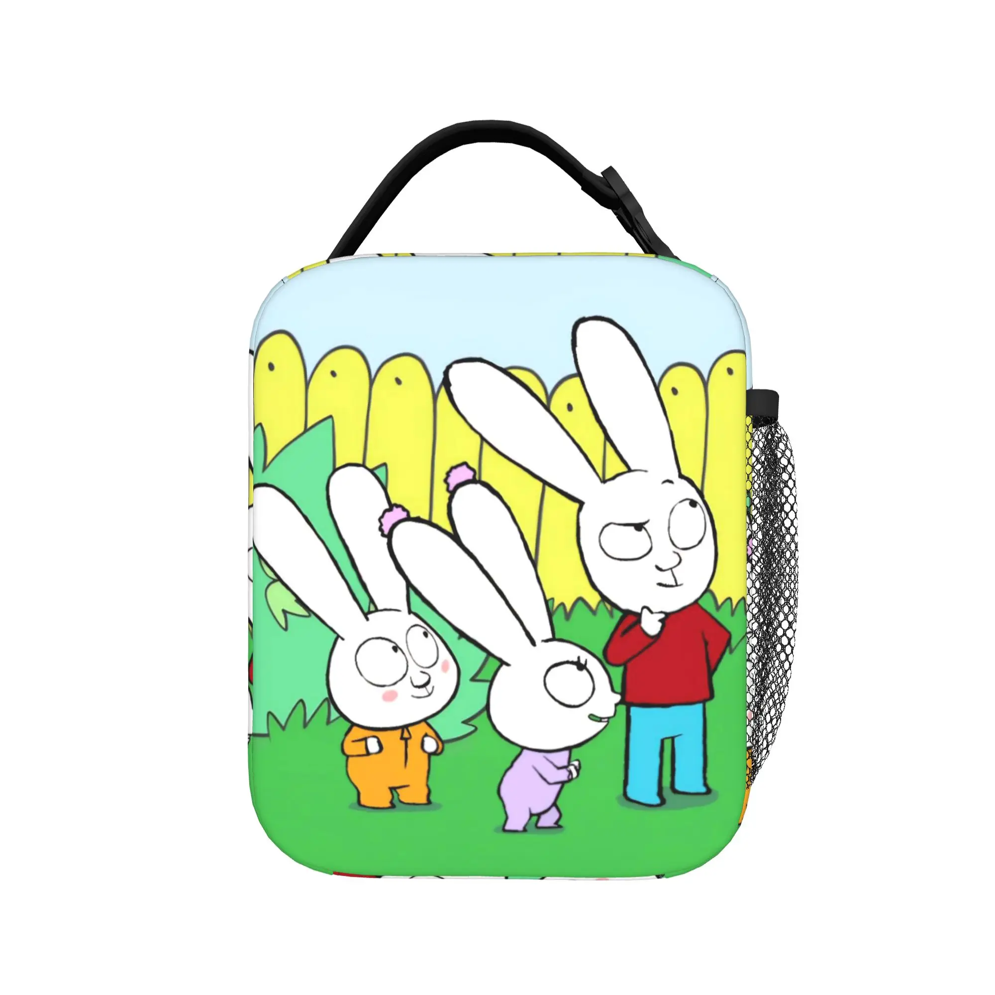 Simons Super Rabbit Insulated Lunch Bag Thermal Bag Reusable,Lunch Container Oh no Large Tote Lunch Box Men Women School  Travel