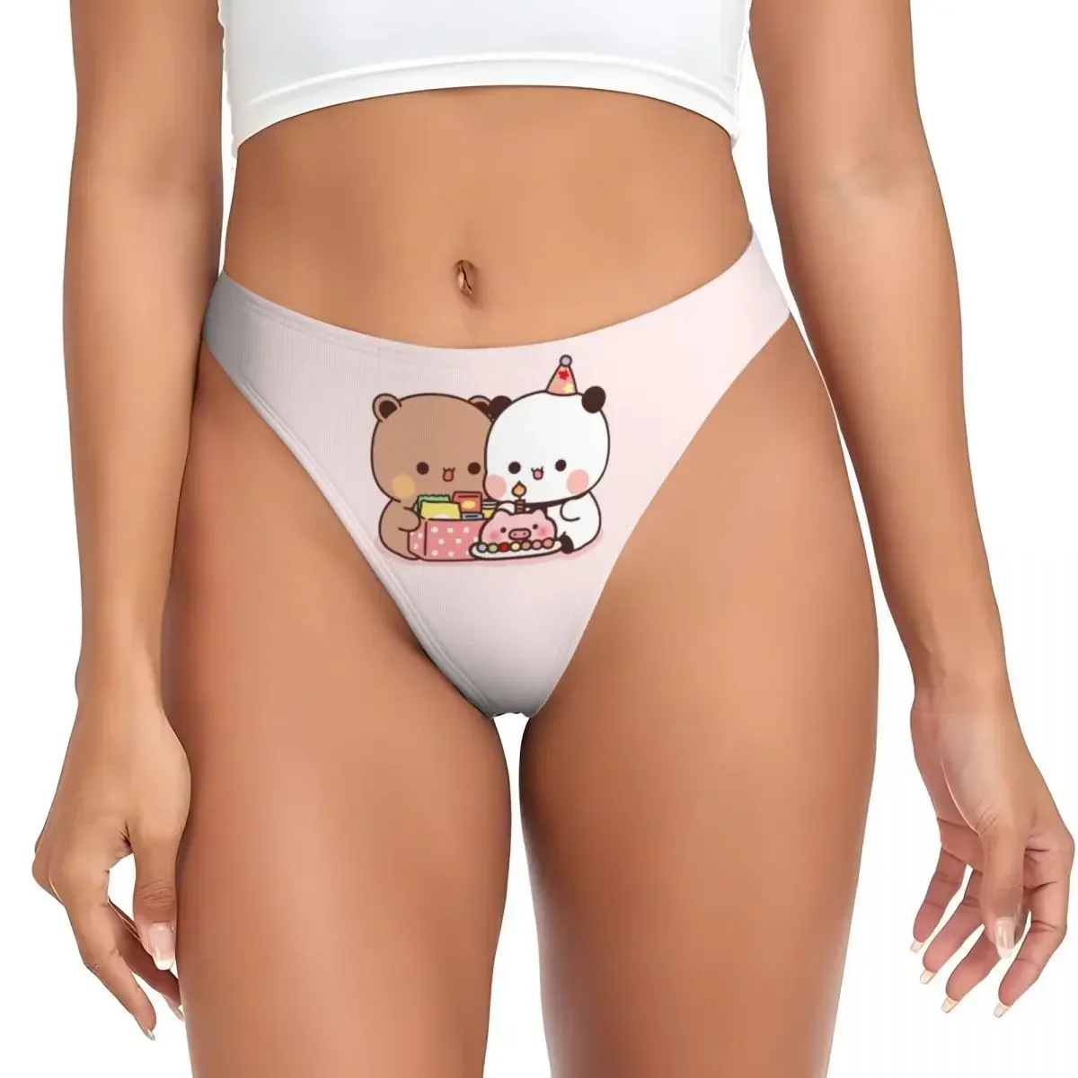 

Custom Happy Birthday G-string Panties Womens Comfort Bubu And Dudu Thongs Underwear