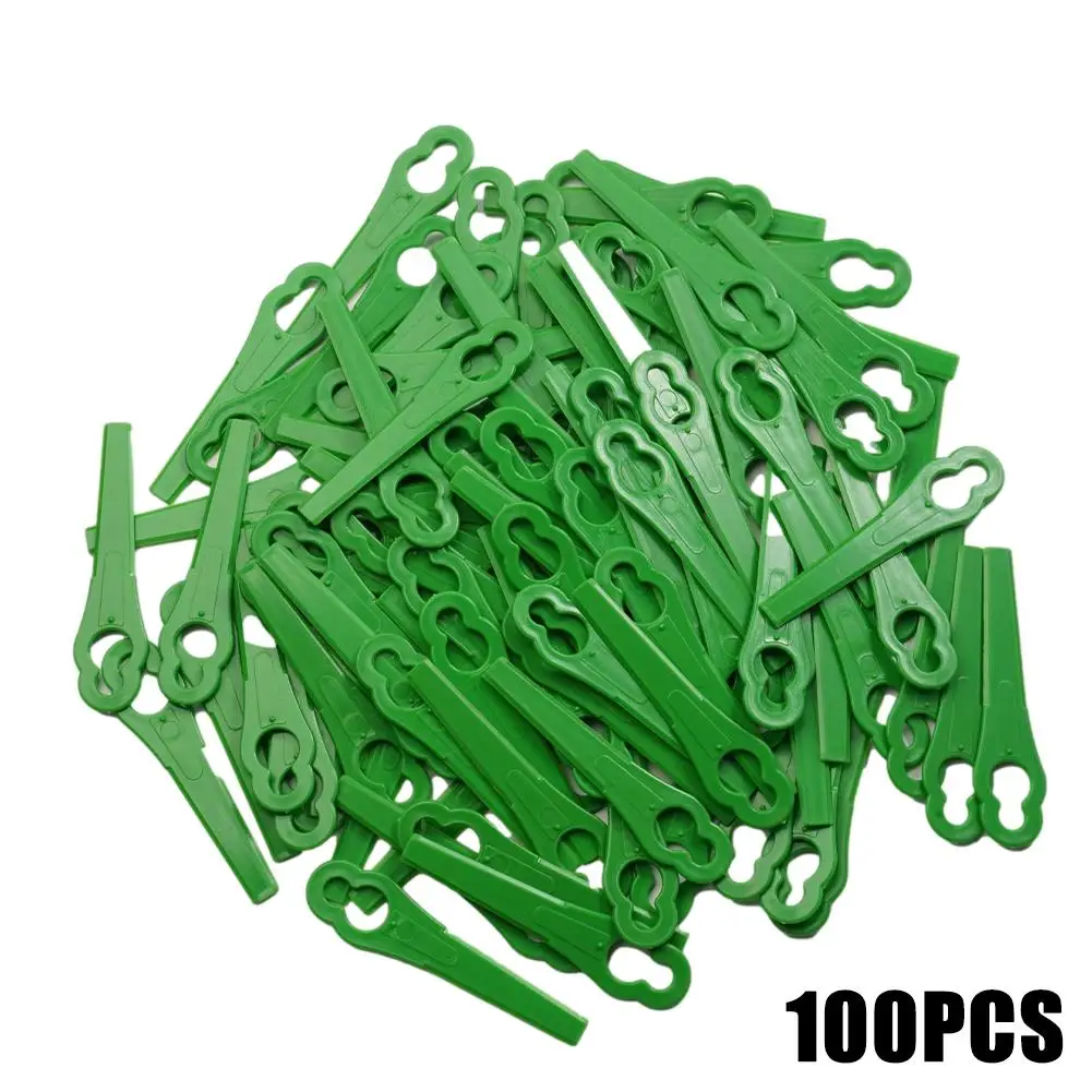 Red/Green Strimmer Blades Plastic Grass Cutting Blade Durable Grass Trimming Machine Blade for Cordless Grass Trimmer 100pcs
