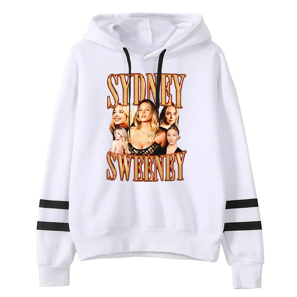 Sydney Sweeney Vintage 90s Pullover Hoodie Merch Hoodie Fashion Tracksuit Sports Pullover Fashion Pullover Sweatshirt