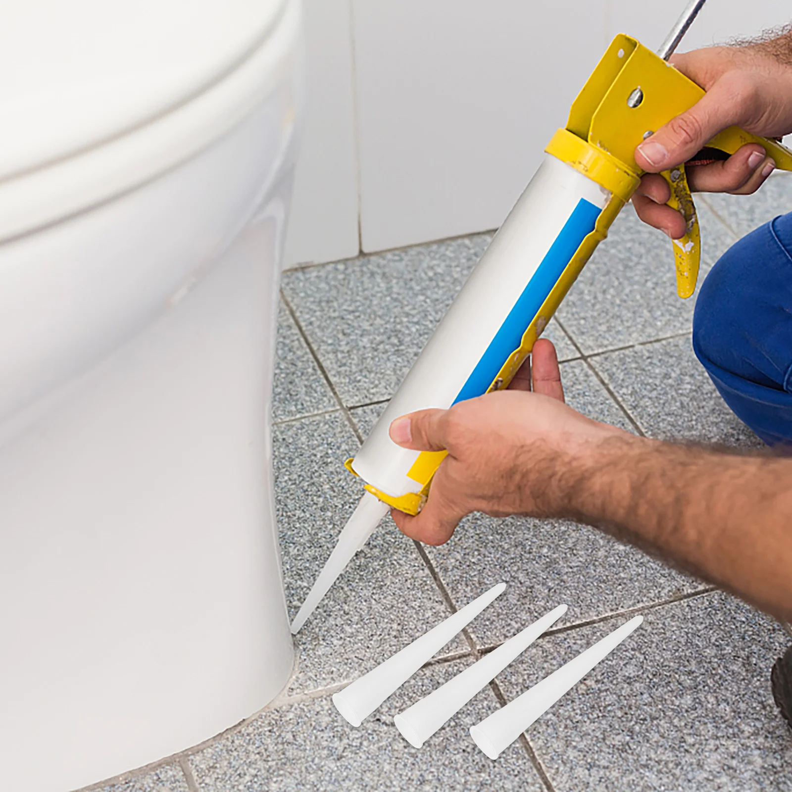 60 قطعة فوهات السد الزجاجي فوهات أنبوب بلاستيكي لتطبيق مانع التسرب الاستغناء السلس غير عصا أداة السد المتينة