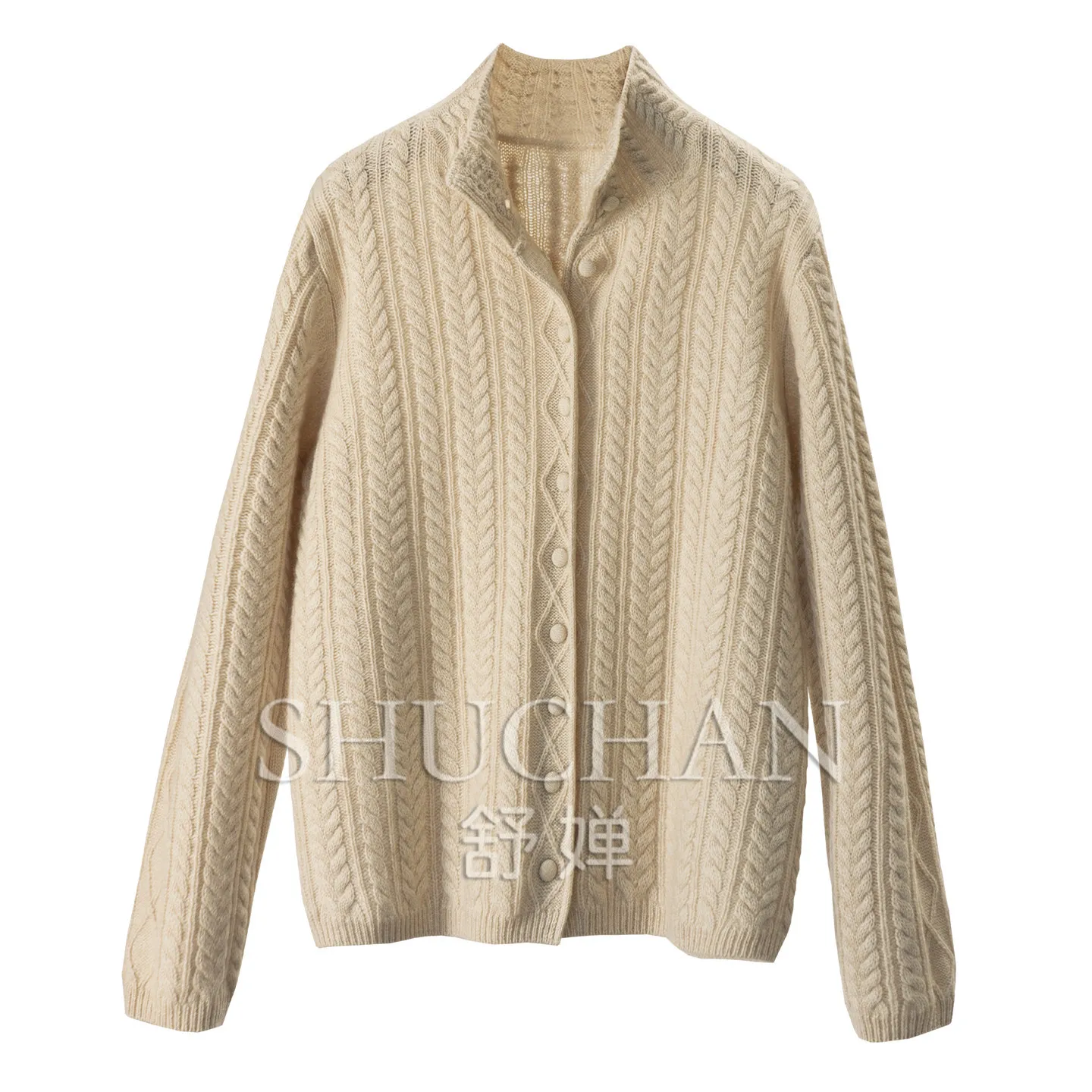 100% Cashmere Retro Twisted Sweater Cardigan Women E513 Casacos Femininos Inverno 2026 Sueters De Mujer