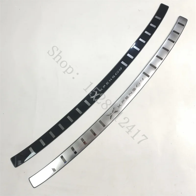 For XPENG G9 2022 2023 2024 stainless steel car Rear Door Bumper Protector sill plate/ Trunk Tread Plate Trim Car Accessories