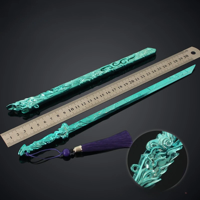 Figura de Anime Naraka Bladepoint de 30cm, modelo periférico de Metal, artesanía, decoración de escritorio, adornos, regalos de cumpleaños, Juguetes