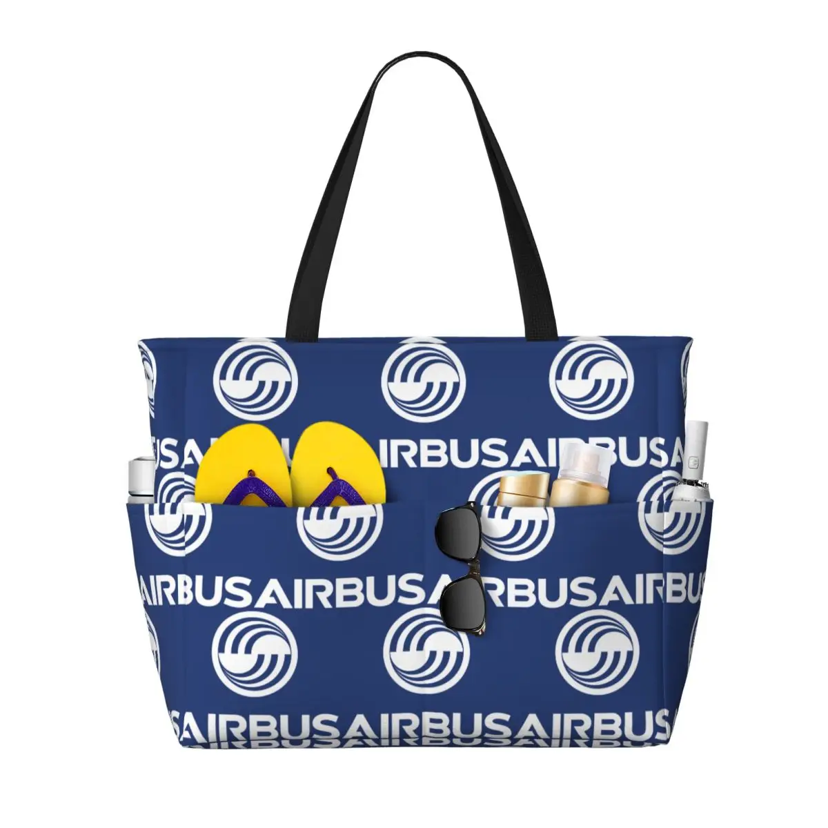 

Airbus Logo Beach Tote Bag Sport Gym Yoga Duffle Large Tote Bag Women Travel Bag Fitness bag