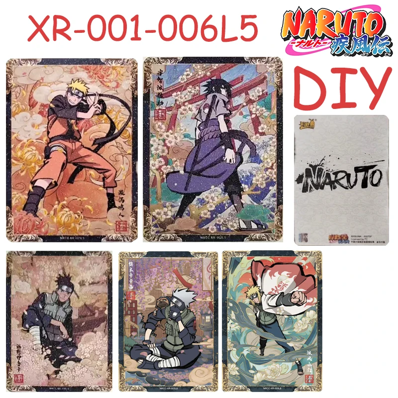 Naruto DIY 6PCS/SET Naruto Uzumaki Sasuke Uchiha Jiraiya Kakashi Hachiki Anime Boy\'s Favorite Collectible Card Holiday Gifts