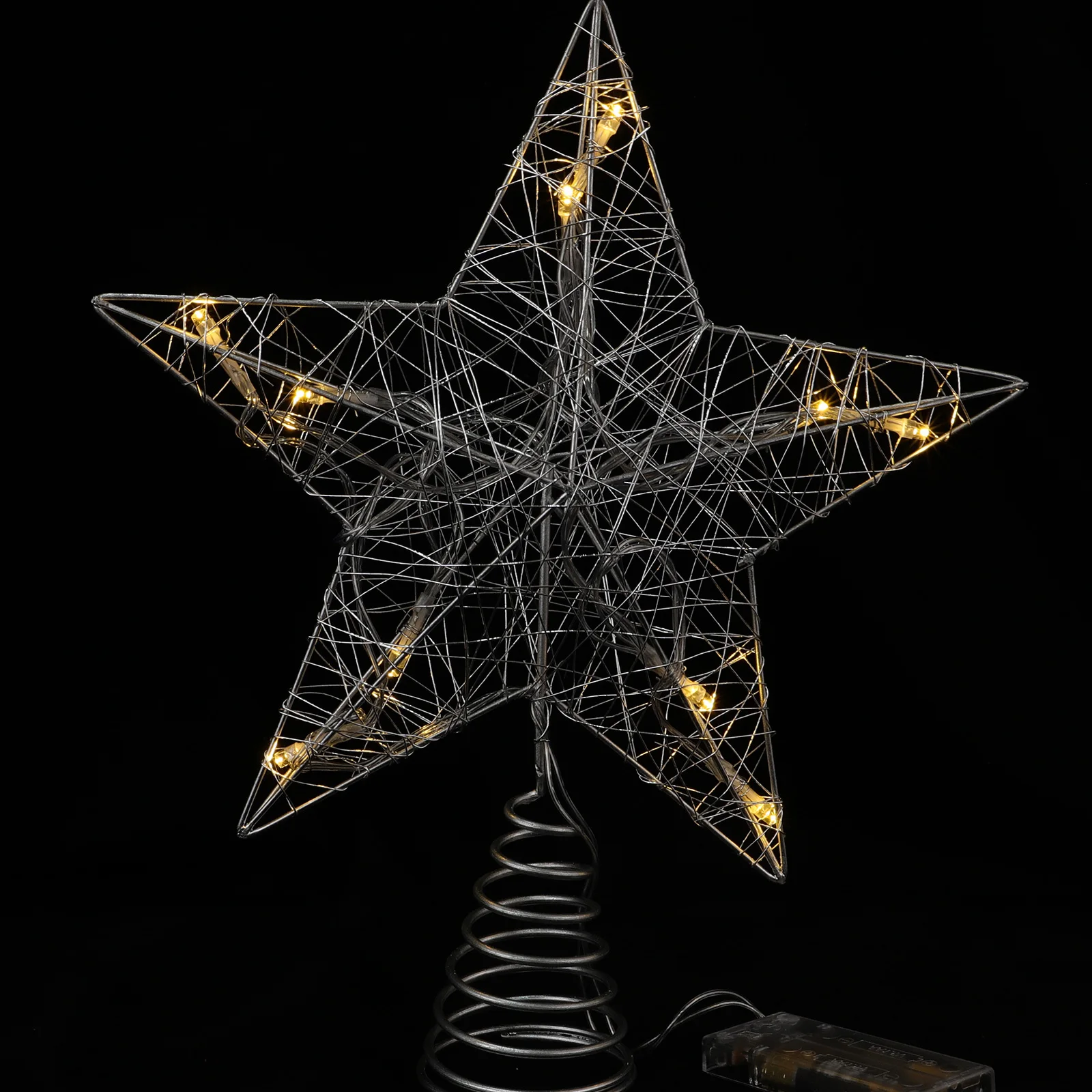 

1Pcs Christmas Tree Topper Star Shape Luminous Colorful Xmas Tree Decor Party Home Festival Ornament Treetop Decor