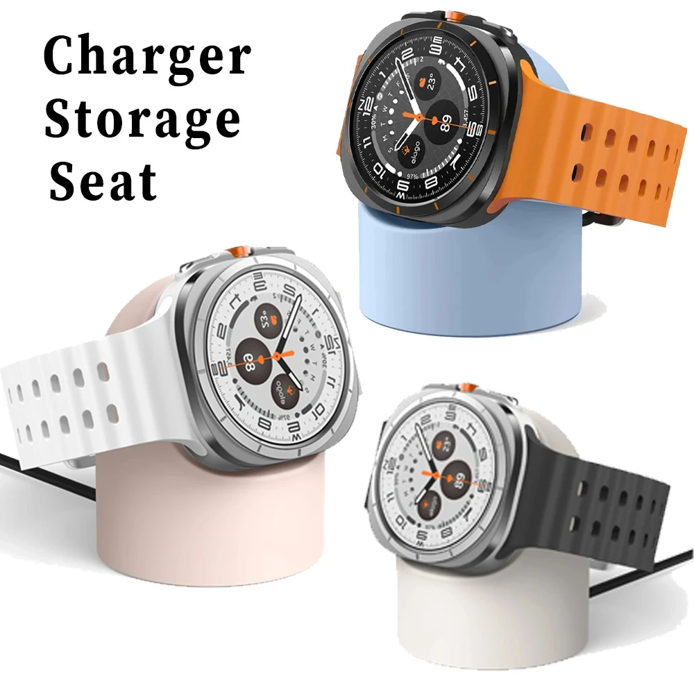 Silikon-Ladehalterung für Samsung Galaxy Watch 8 7 6 5 4 3 40/44mm Ladestation Galaxy Watch Ultra 2025 47mm