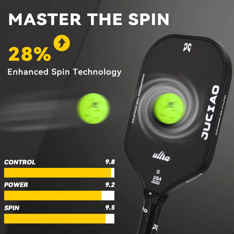 JUCiA0 Ultra Gen3 Pro Series المعتمدة من USAPA مجداف كرة البيسبول المصنوع من ألياف الكربون الخام T700 للطاقة والدوران (16 مم) #3