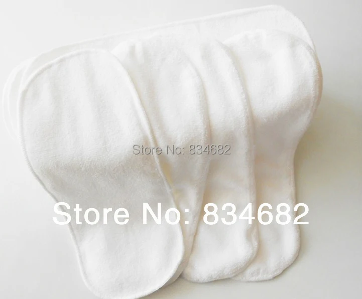 Free shipping 10pcs Washable Reusable Baby Cloth Diapers Nappy Inserts Microfiber 2 layers Cloth Diaper Insert