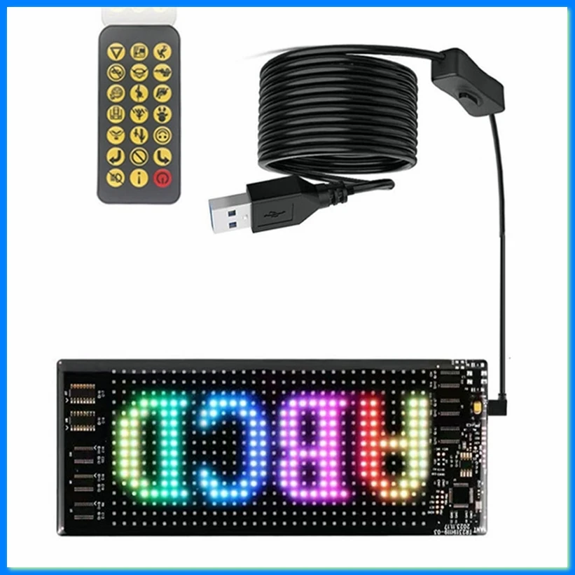 Led Matrix Display Car Panel Flexible Pixel Programmable Scrolling Advertising DIY Animation Text Matrix Panel RGB 16x32-A21R