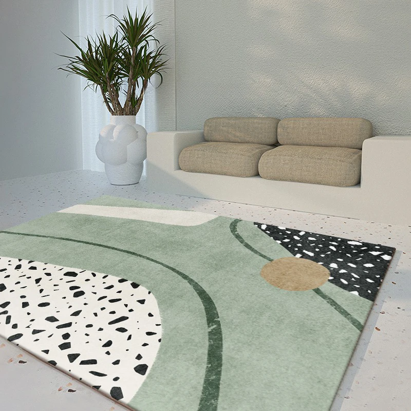 Living Room Carpet Zebra Pattern Gravel Simple Art Decoration Carpets Large Size Soft Bedroom Rug Machine Washable Cloakroom Rug