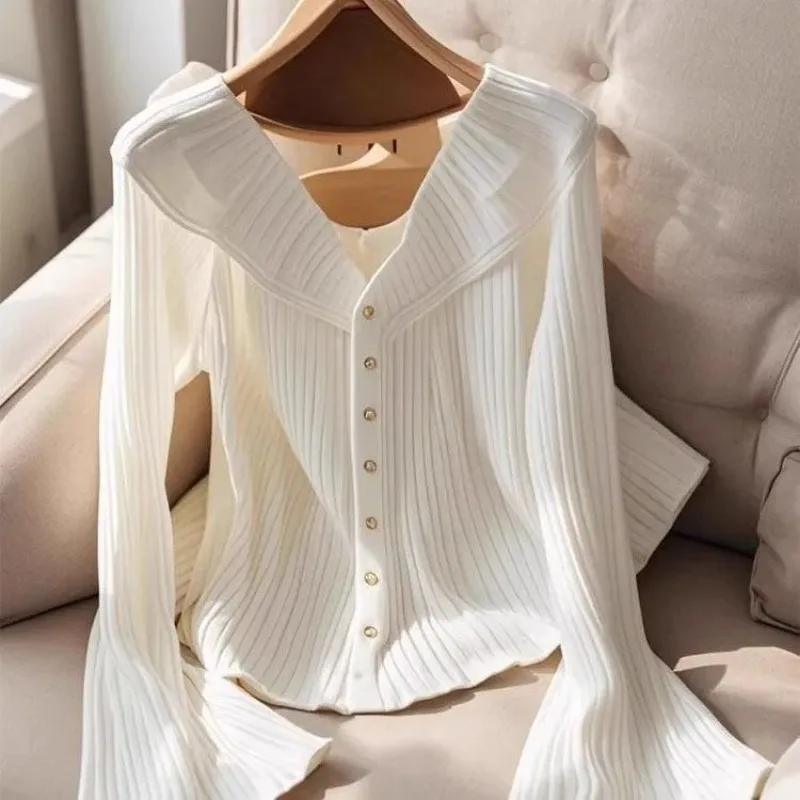 

Женская одежда, весенне-осенняя модная офисная женская простая пуговица, однотонная женская универсальная темпераментная женская рубашка, кардиган