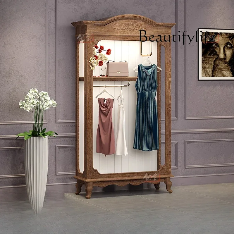 M Medieval Wardrobe Clothing Store Jianou Cabinet Wardrobe Container Wooden Retro Shoes And Hats Clad Laminate Boutique Display