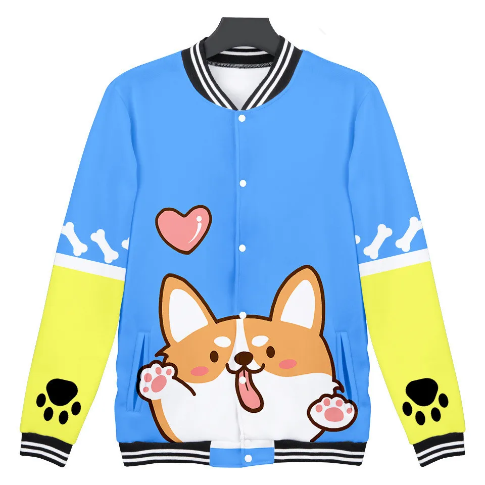 3D Panda Jackets Cute Animal Shiba Inu / Bee Jacket winter Hoodies Men/Women/Kids Baseball Uniform Streetwear sweatshirts
