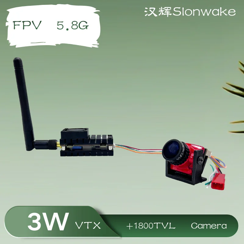 Torre VTX de 3000mW, 0 latencia OSD/TBS/48CH + 1800TVL, cámara FPV Starlight de 1/1,8 pulgadas, 5-40V para Dron, coche RC, batería larga de alto alcance Li