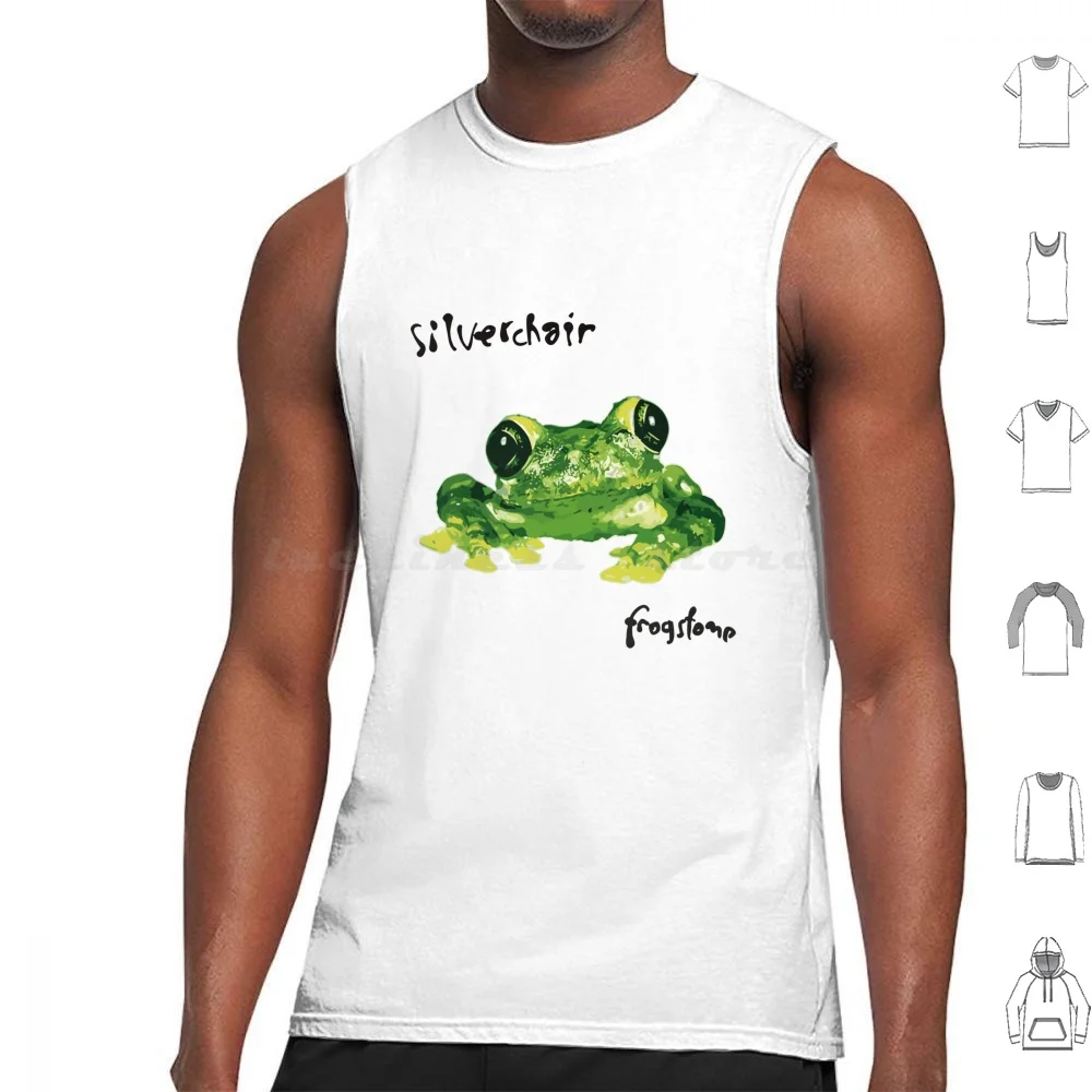 Silver Chair Tank Tops Print Cotton Silver Chair Frogstomp Australian Freak Band Short Sleeve