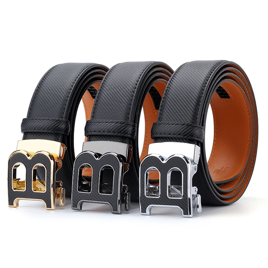 

1PC Men's Genuine Leather Automatic Buckle Adjustable Belt , Ideal choice for Gifts