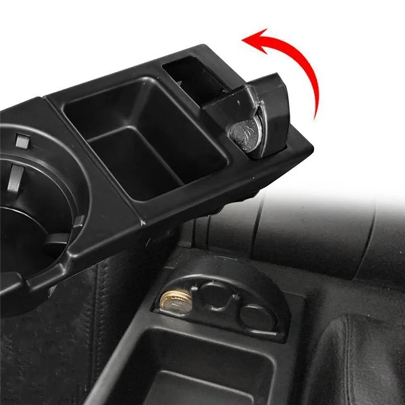 Saddle Cup Holder Coin 3 Pieces For BMW 3 Series E46 Center Tunnel Organizer Part Numbers 51168218305 51168217953 51168217957