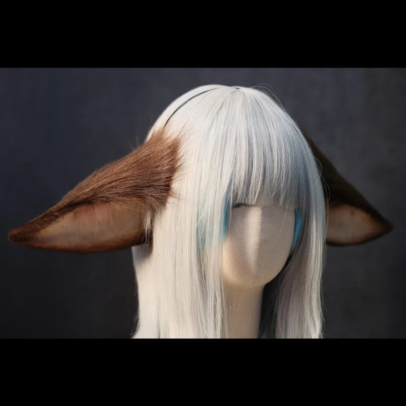 Nieuwe Hoofddeksels Rekwisieten Cosplay Bruine Vossenoren Haarring Hoofddeksels Scalp Simulatie Anime Kostuum Accessoires