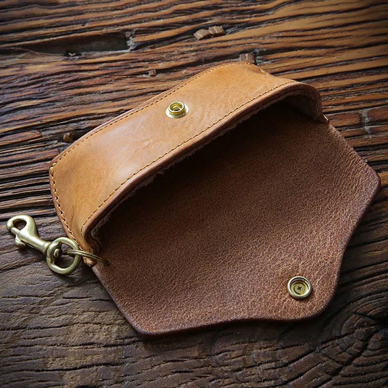 Genuine Leather Eyeglasses Box Vintage Handmade Hard Luxury Spectacle Waist Glasses Bag Case Eyewear Sunglasses Holder Cover Men