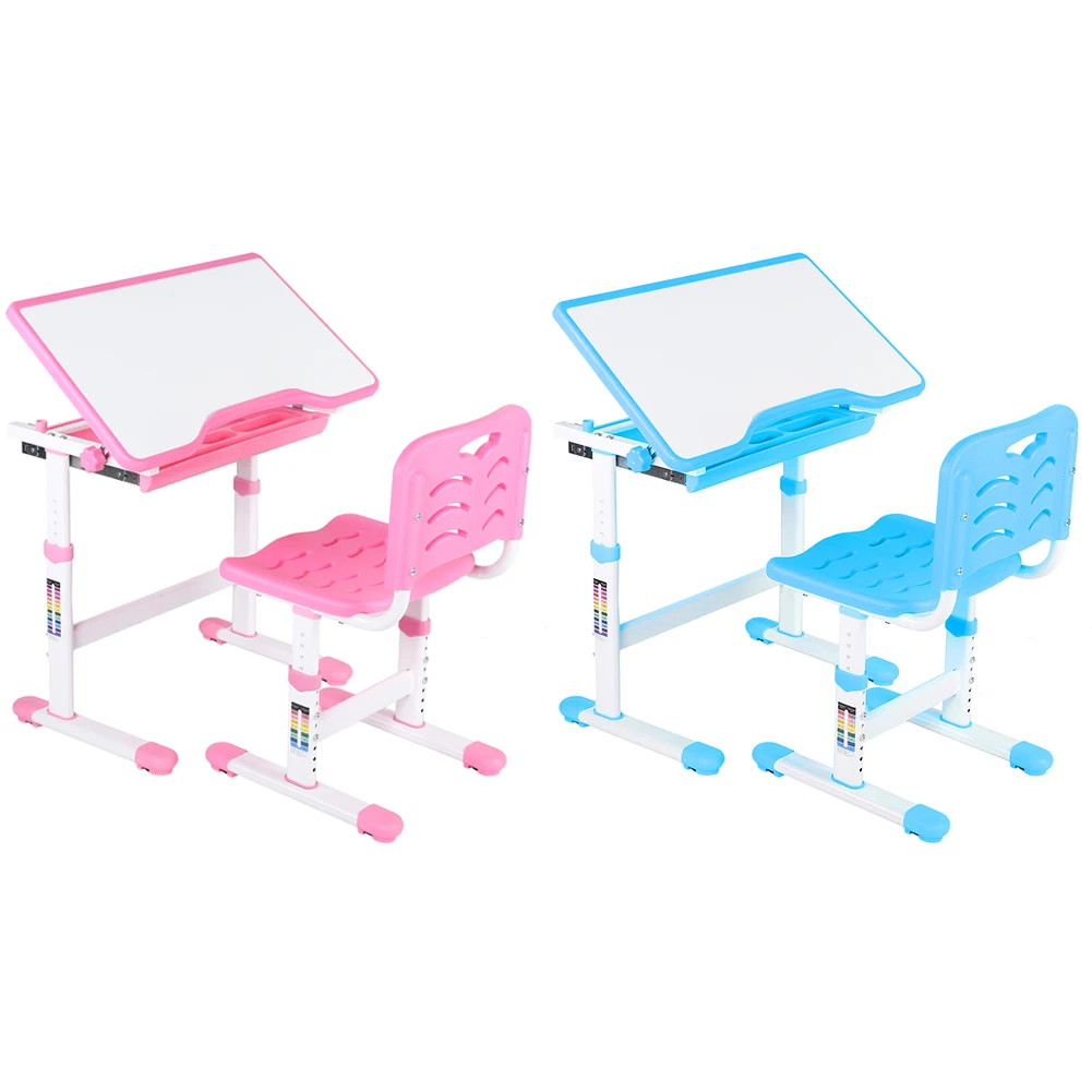 Ajustável Study Desk and Chair Set for Kids, Activity Art Table for Children, Homework Desk