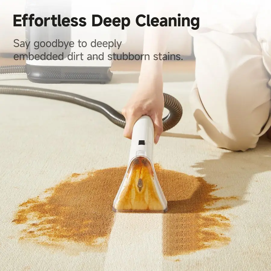 Macchina per la pulizia dei tappeti 18Kpa Potente detergente per tappezzerie con aspirazione per animali domestici, detergente per tappeti portatile con puliziaAutopulizia T