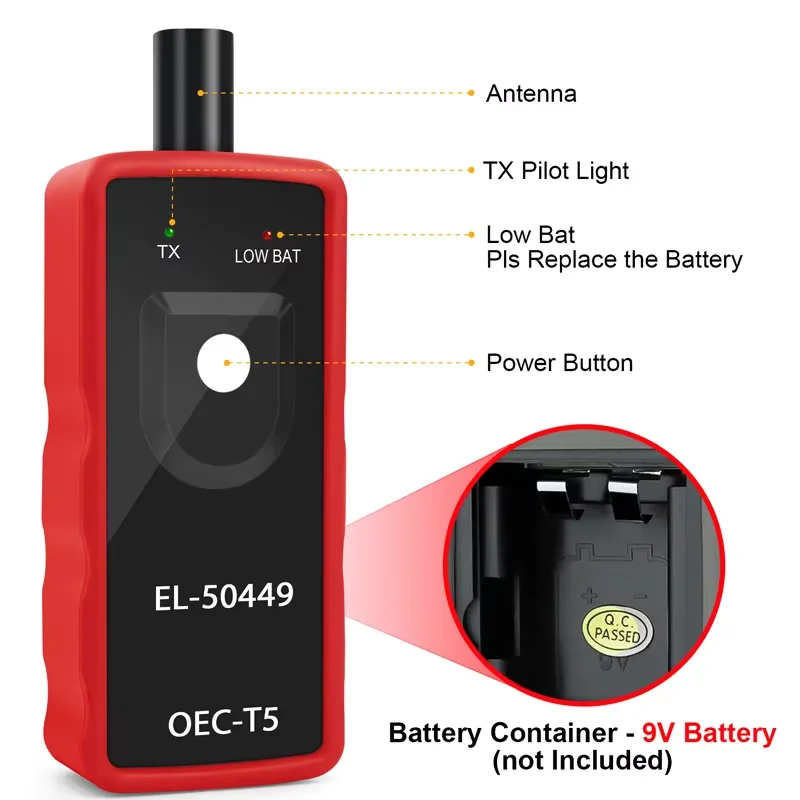 TPMS-Reset-Tool EL-50449 OEC-T5 für Opel/GM Reifendruckkontrollsystem, Sensor-Tester EL50448, OBD2-Auto-TPMS-Mechanischer Tester – Detail 8