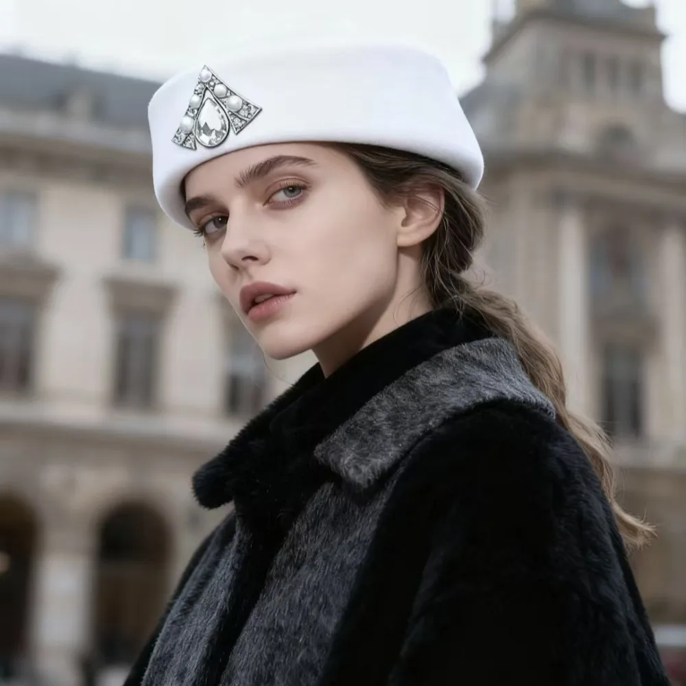 دمعة قبعة خمر توبر قبعة بلون حجر الراين قبعة مستديرة قبعة الرجعية سحر ورأى قبعة عرض حي