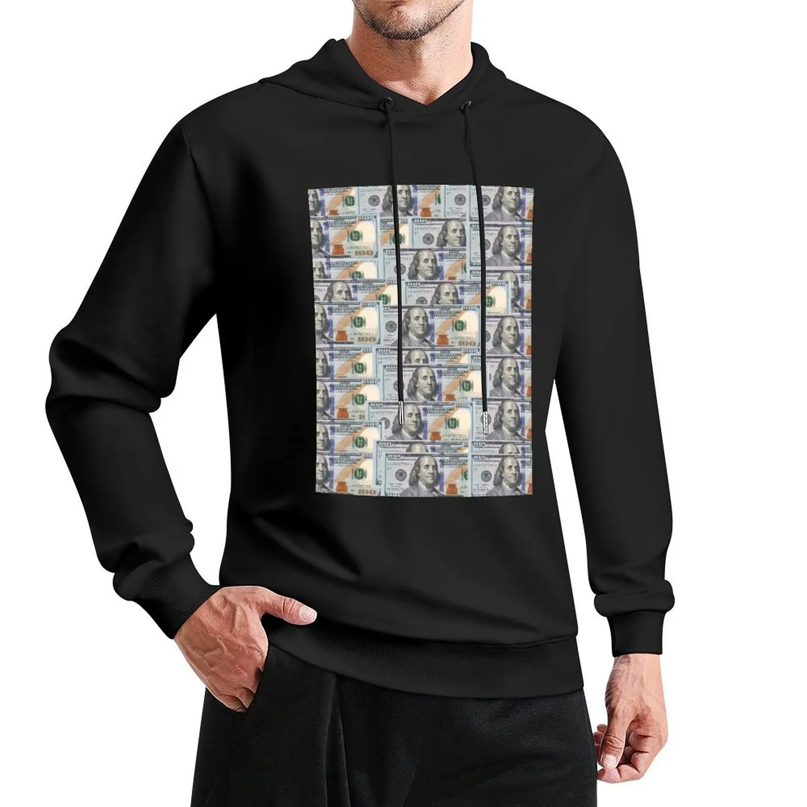 100 dollar bills Pullover Hoodie anime clothing men's sweat-shirt new hoodies and sweatshirts