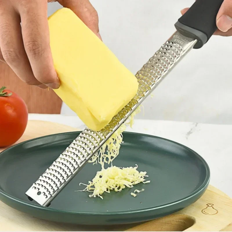 304 Stainless Steel Cheese Grater Chocolate Lemon Fruit Multi-functional Grater with Plastic Anti Slip Handle Kitchen Gadgets