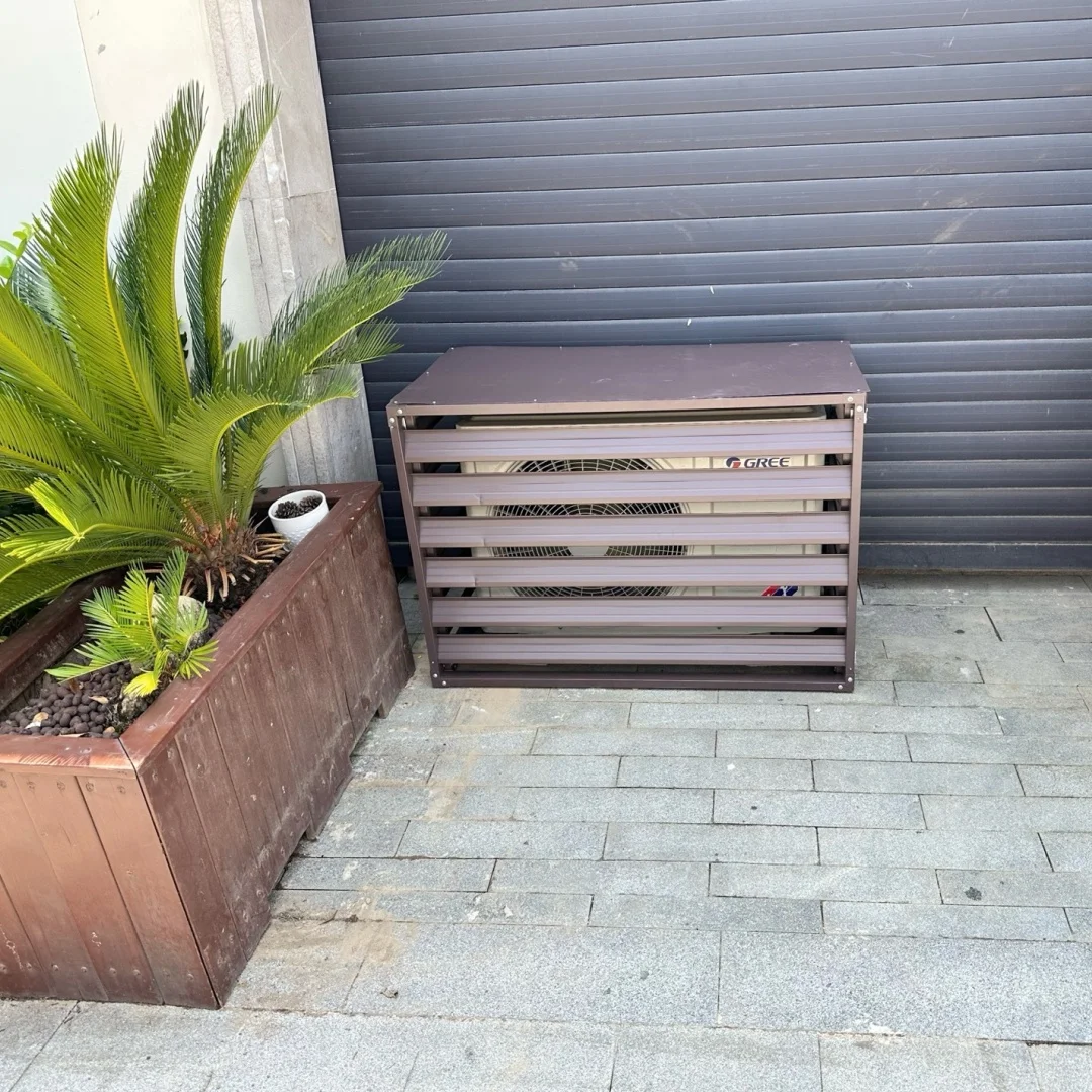 

Universal AC Outdoor Unit Guard Cover, 110*80*60cm Aluminum Alloy,Outdoor Condenser Guard for Villa/Apartment Garden