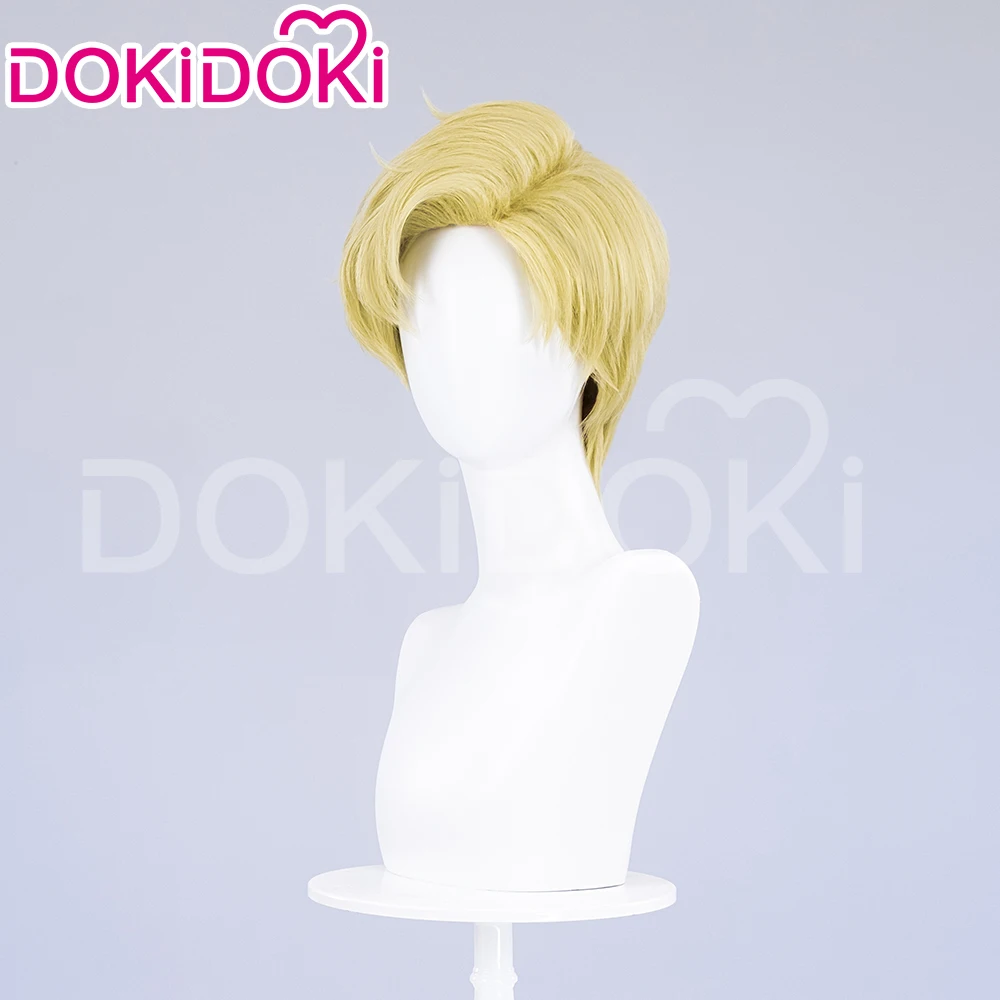 Rafal Wig Anime About the Movement of the Earth Cosplay DokiDoki Men 32cm Short Yellow Hair Rafal Cosplay Free Wig Cap