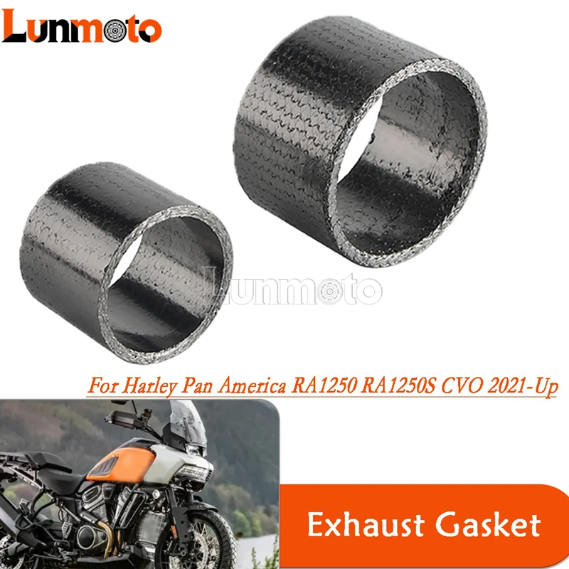 

Motorcycle Kits Exhaust Pipe Seal Gasket 2PCS For Harley Touring M8 Pan America RA1250 RA1250S CVO 2021-Up OEM 65900056 65900017