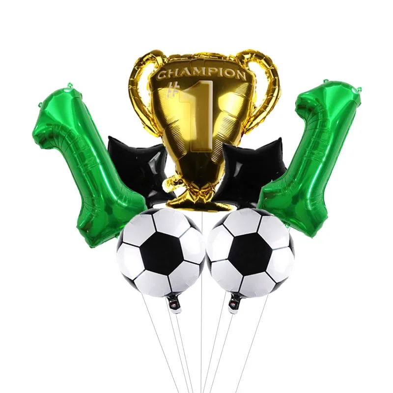 32 Zoll Grüne Zahlenballons Fußball Heliumballons Trophäenballon Kindergeschenke Geburtstagspartydekoration für Jungen – Detail 3