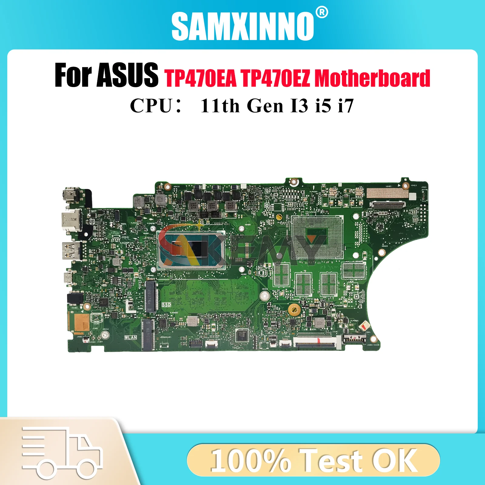 

TP470EA Laptop Motherboard For ASUS VivoBook Flip TP470EZ TP470E TP470EA Notebook Mainboard With 11th Gen I3 i5 i7 100% tests OK